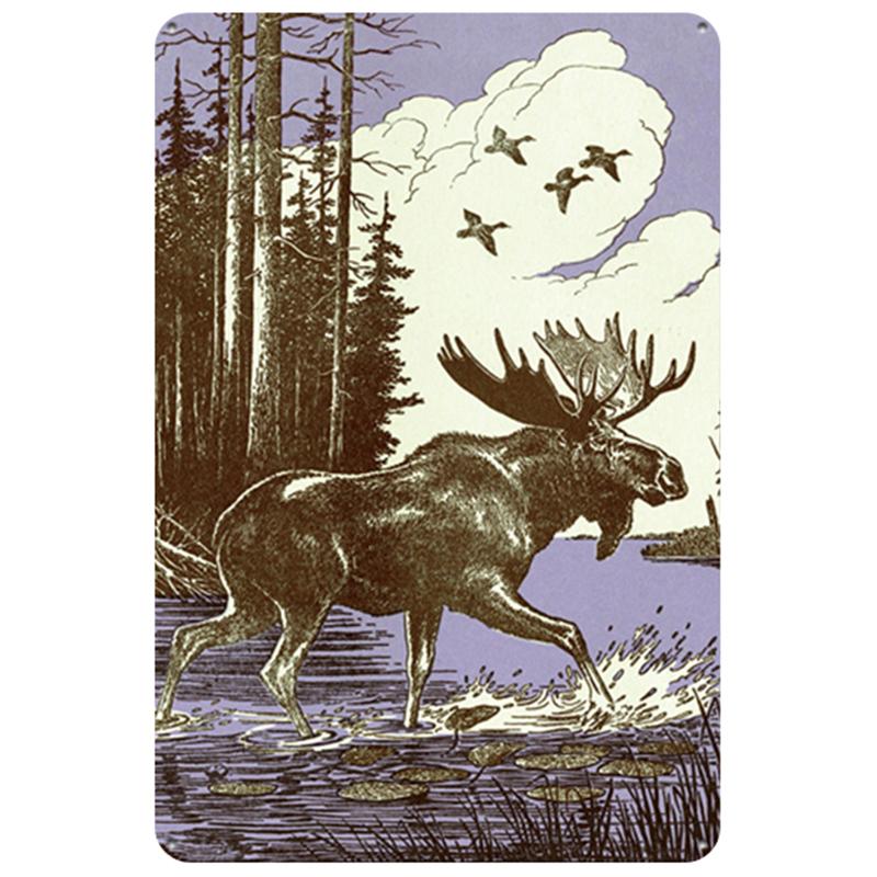 Deer Plaque Metal Vintage Tin Sign Metal Poster Pin Up Shabby Home Decor Signs Bar Cafe Resaurant Decoration Iron Painting