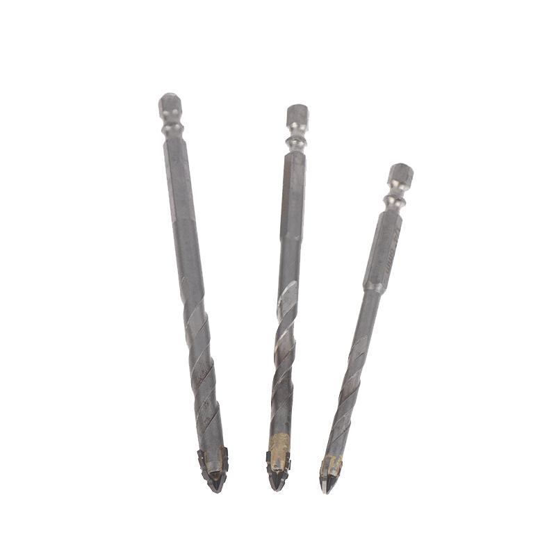 3-teiliges Vierkant-Zahnkranz-Exzenter-Twist-Bohrer-Set für Trockenbohrungen in Keramikfliesen, Glas, Marmor, Beton