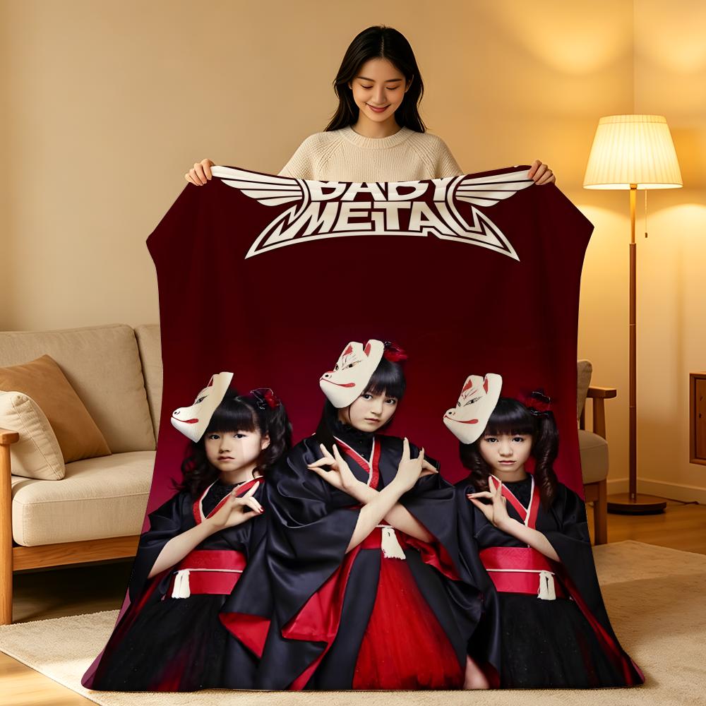 K-pop group B-Babymetal Throw High-Density Short Plush Blanket Soft Skin-Friendly for Sofa Nap Air-Conditioned Room