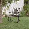 VidaXL Rocking Bench 84 Cm Black Steel 318830
