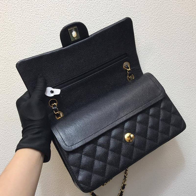 Classic Leather Women's Bag, Cowhide Bag, Premium Shoulder Messenger Bag, Diamond Chain Bag.