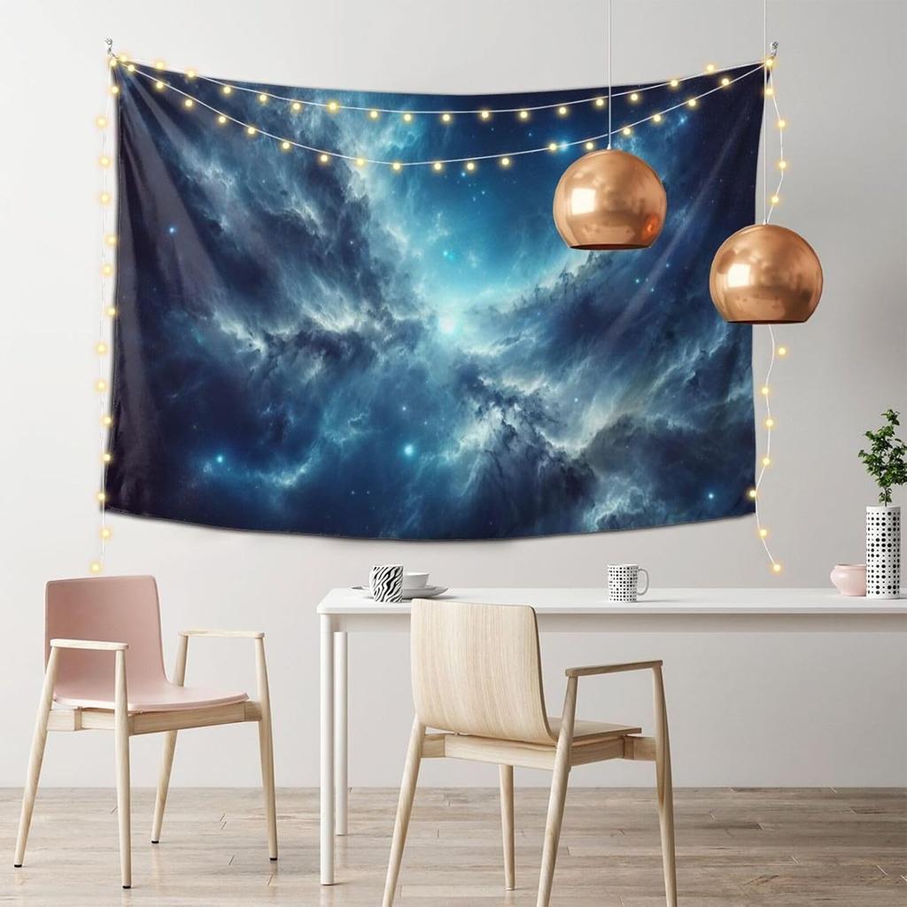 Nebula Tapestry Fancy Purple Space Star Wall Art Bedroom Aesthetic Space Mysterious Fantasy Night Sky Room Decoration Bedroom