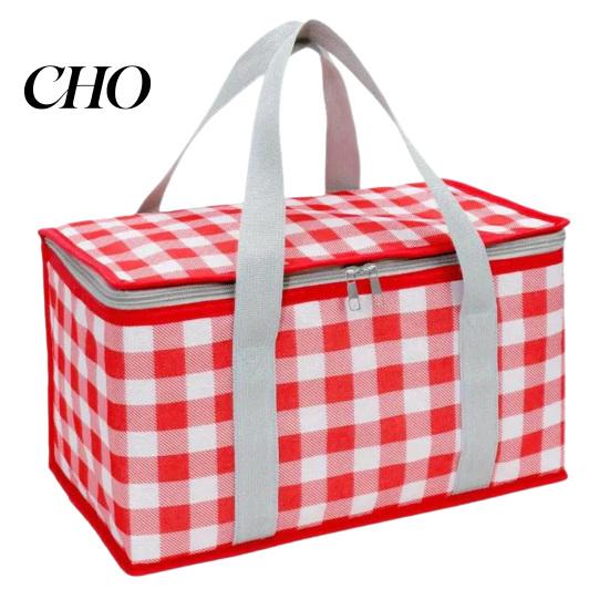 Splash-proof Picnic Basket Insulated Bag, Foldable Thermal Lunch for Outdoor, Heavy Durable Storage Bag Duty Aluminum Foil Cooler Food, Camping
