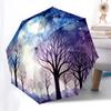 1pc Moonlit Forest Automatic Folding Umbrella, Heavy Duty 8 Rib Iron Frame,  Suitable for Travel, Daily Use, Birthday, Decor Gift  39