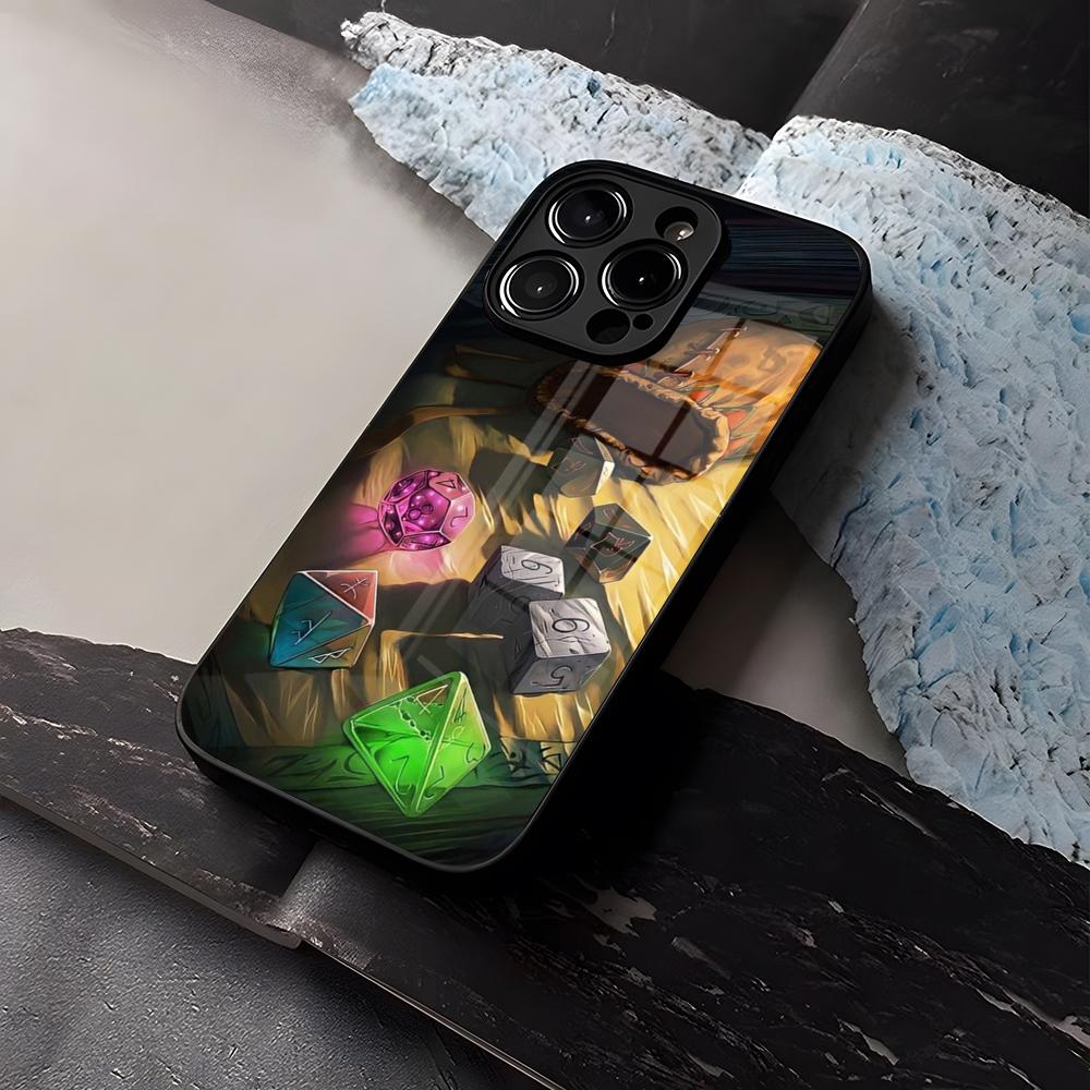 

Game D-Dungeons D-Dragons Phone Case Tempered Glass For IPhone 16 13 14 12 15 11 Pro Max Plus Mini X XR SE2020 Coque iPhone 16 Plus