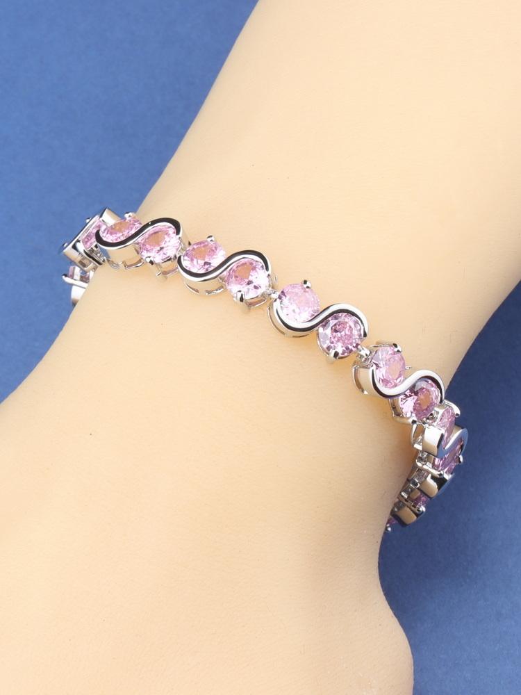 Original Feiner Schmuck & Accessoire 10-Farben Zirkon Italienisches Charm-Armband für Frauen/Mädchen Mode Geschenk