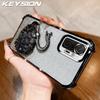 KEYSION Shockproof Plating TPU Phone Case for Redmi Note 10 10S 10 Pro 4G Glitter Jewelled Swan kickstand Back Cover for Xiaomi POCO M5S