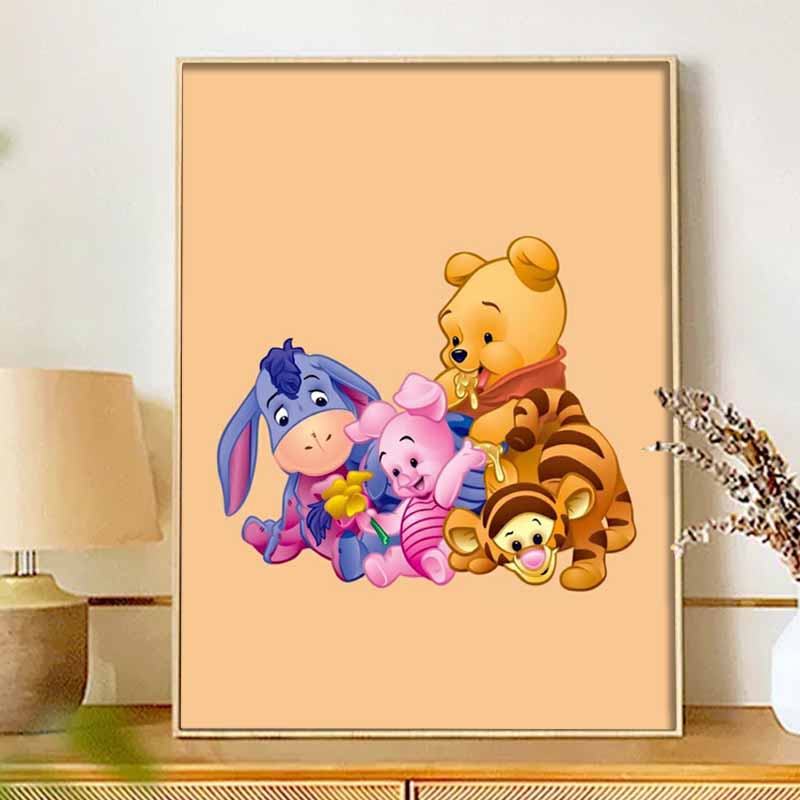 Disney Diamond Art Painting Kit Winnie the Pooh Friends Diamond Mosaic Pictures, Wall Art Crafts, Home Decor