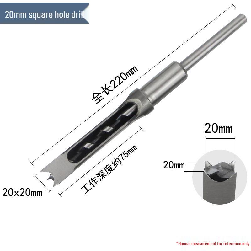Industrial Grade Mortise Drill Bit - Steel Square Hole Opener for Woodworking