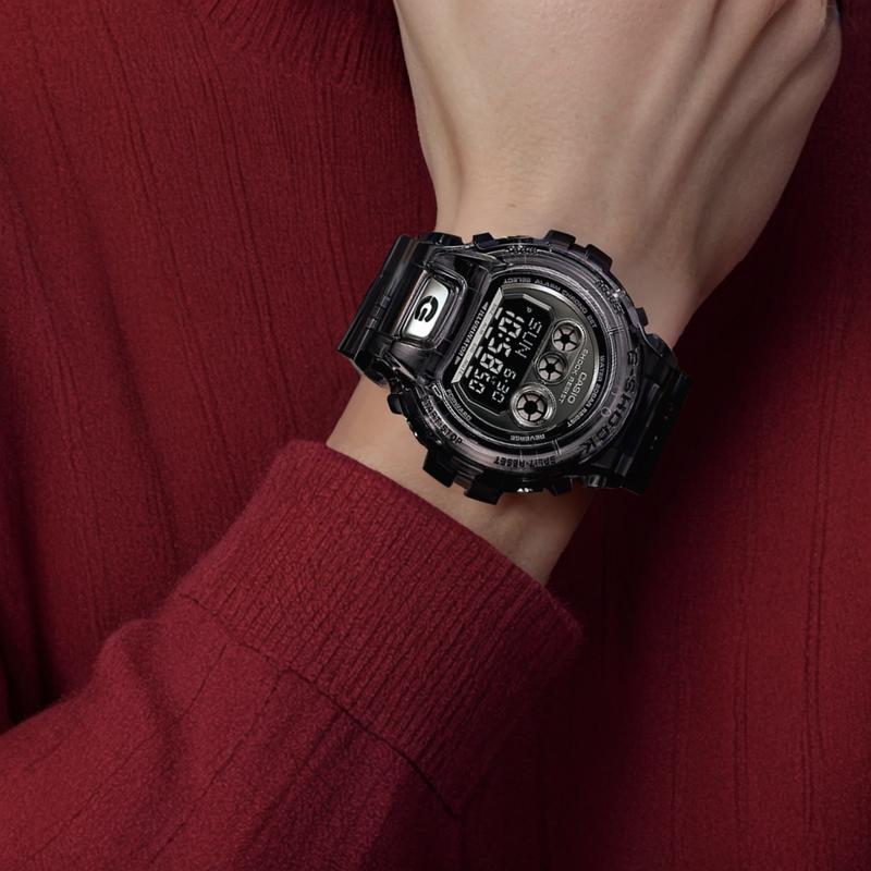 Casio G Shock Series Fully Automatic Calendar 200M Waterproof Quartz Movement Resin Strap Japanese and Korean Watch Men's Watch Black GD-X6900FB-8B
