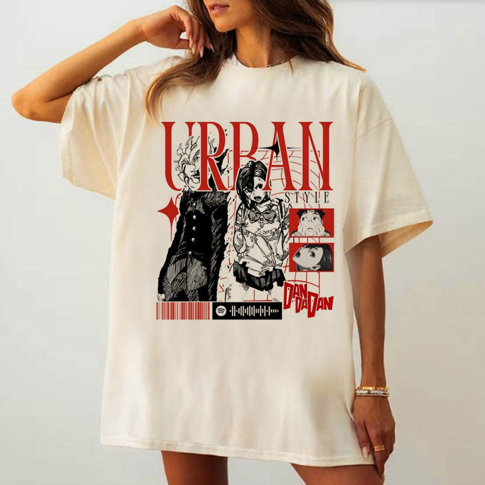 Dandadan t shirt Women kawaii 80s Vintage Psychedelic Punk Women shirt anime 2000s Classic University Graphic 80s