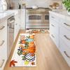Fall Pumpkin Maple Leaf Kitchen Floor Mat Decor Carpet for Living Room Non-slip Hallway Balcony Rugs Thanksgiving Decorations