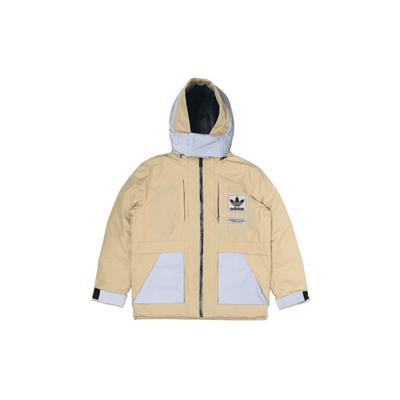 Originals Logo Patchwork Kapuzen-Daunenjacke Herren Oberbekleidung Khaki H66018