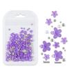 200 Stück/Beutel Nagelkunst-Dekoration Gemischte Größe Zarte 3D Harzblumen Strass-Nagelteile Maniküre-Werkzeug Nägel Design-Zubehör