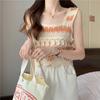 Knitted Crop Top Retro Short Top New Sleeveless Vest  Bohemia