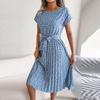Fashion Women's Summer Round Neck Casual Fashion Printed Pullover  Dress