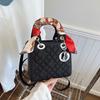 New fashion heavy industry embroidered silk scarf bag portable shoulder crossbody trendy women's bag
