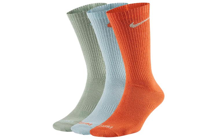 Nike Crew Socks All Unisex Orange Cyan Green Couple s DC7537-903 28-30