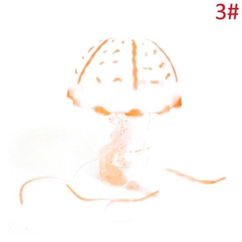 1PC Artificial Glowing Jellyfish Fake Fluorescent Effect Aquarium Fish Tan Ornament Beauty Bar Party