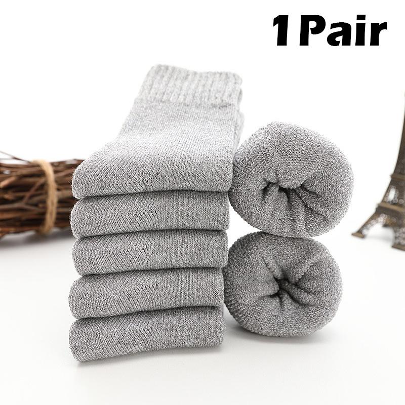 

Men Merino Wool Sock Super Thick Thermal Hiking Winter Warm Boot Heavy Soft Cozy Socks for Cold Weather Plush Boots Tube Socks One size-(38-45)