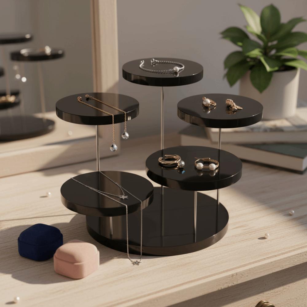 Transparent Jewelry Display Stand White Black Multi-functional Display Stand Earrings Display