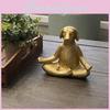 Künstlerische Goldene Yoga-Hund Dekorative Statue Premium Harzstück Für Zeitgenössische Räume