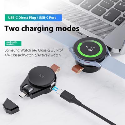 SIKAI Bezprzewodowa ładowarka do zegarka dla Samsung Galaxy Watch 8/7/6/5 Typ-C Magnetyczna Obrotowa Stacja szybkiego ładowania PD