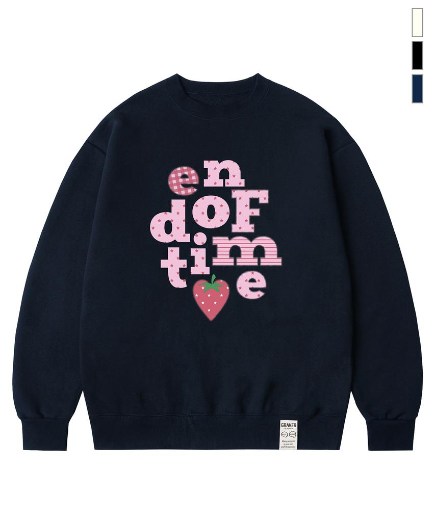 GRAVER [Unisex] Berry End Of Time Sweatshirt_3Color