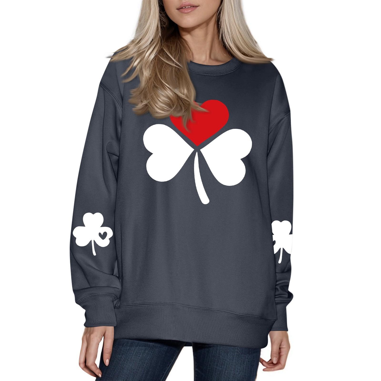 

Женская модная повседневная толстовка с длинным рукавом и круглым вырезом M красный