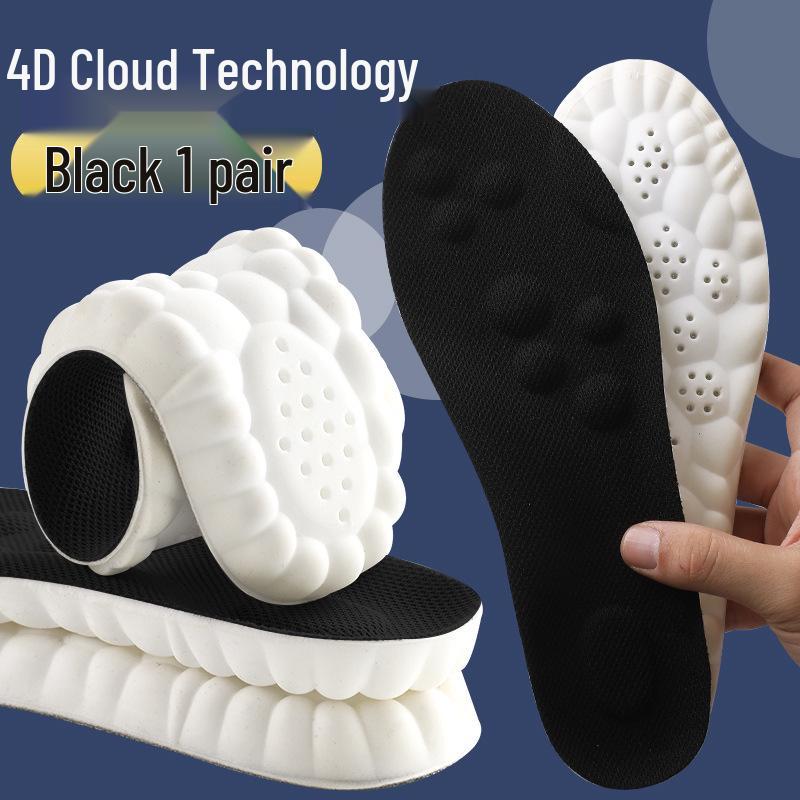 High Elasticity 4D Insole: Soft, Shock-Absorbing Arch Support for Long-Standing Comfort with Odor and Sweat Prevention. Suitable for All Seasons.