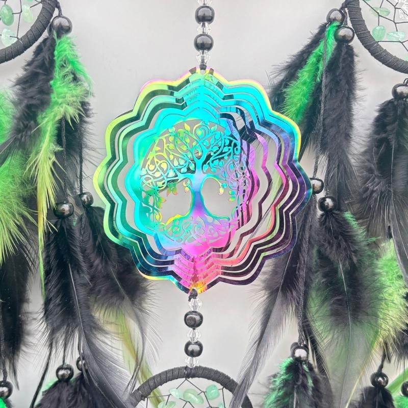 Handmade Dream Catcher Pendants 3D Wind Chimes Wall Hangings Ornament Home Decoration Wind Chimes Dream Catcher