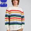 Herren verdickter gestrickter gestreifter Pullover 2025 - Lässiges High-End-T-Shirt mit Rundhalsausschnitt