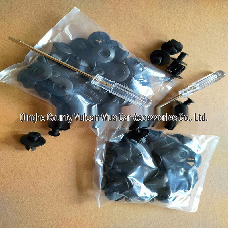 Universal Car Mudguard Fender Expansion Screws with 8mm Through-Core Nails and Matching Screwdriver