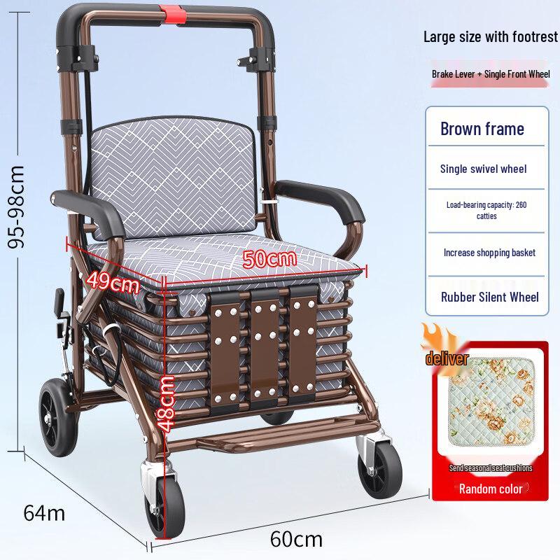 Foldable Mobility Walker with Seat