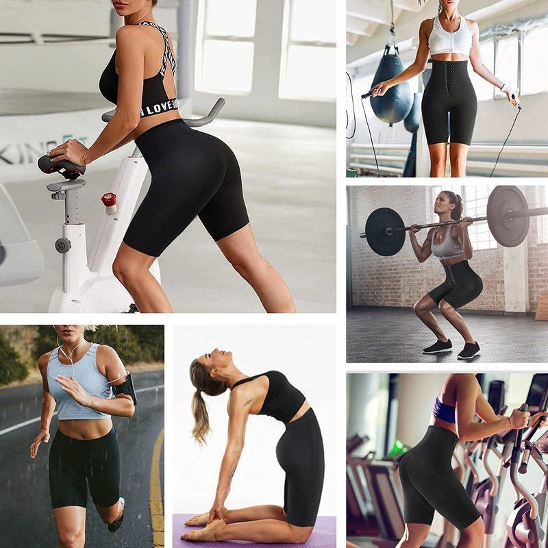 Women Sweat High Waist Sauna Short Pants Weight Loss Workout Fitness Body Shaper Slimming Shapewear Tummy Control Fat Burning Thermo Leggings
