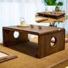 Foldable Solid Wood Tatami Coffee Table: Japanese Zen & Chinese Studies Low Table