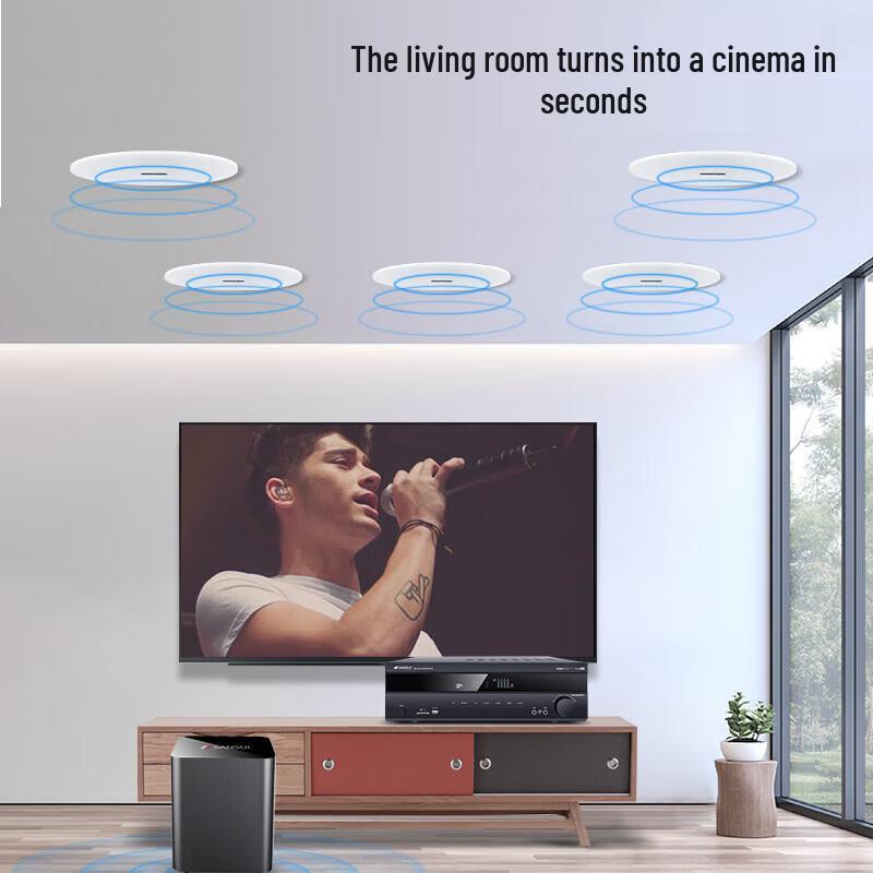 SANSUI T2 Home Theater Ceiling Speaker System CN Plug (adapter Included)