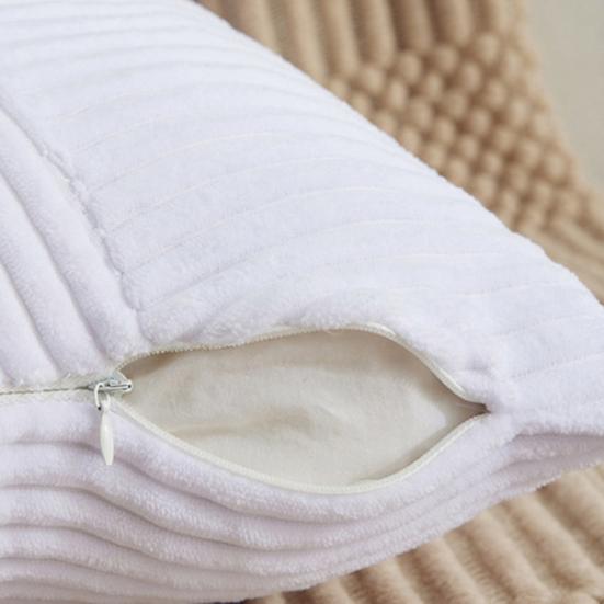 Boho Strukturierter Kissenbezug Cord Streifen Patchwork Dekokissenbezug 18x18 Zoll Rustikaler Kissenbezug für Bauernhaus Zuhause Sofa Couch Bett Wohnzimmer