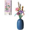 Creative Flower Bouquet Building Blocks Set, 547/568/456 Personal Artificial Flower Building Toys DIY Plant Structure Set (No Vase), Compatible with L
