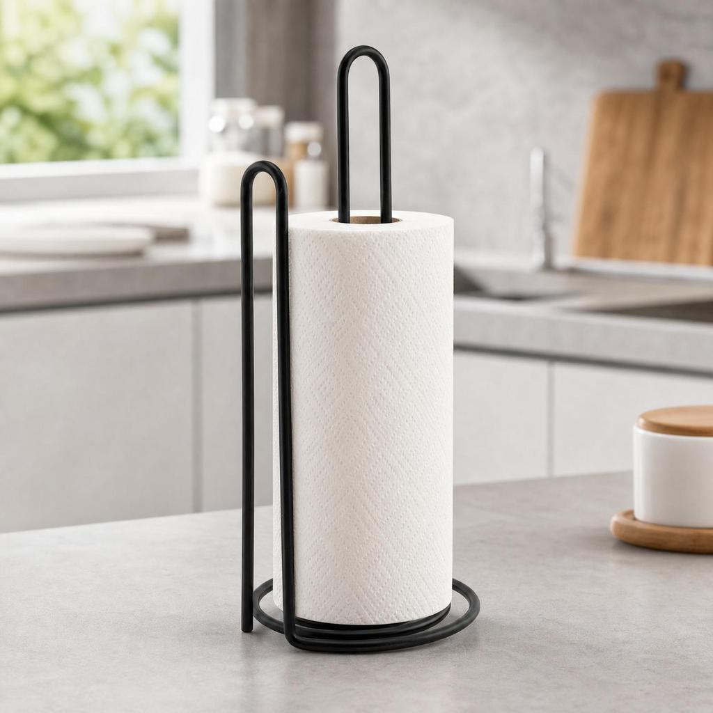 Open-Frame Paper Towel Dispenser Sturdy Freestanding Holder