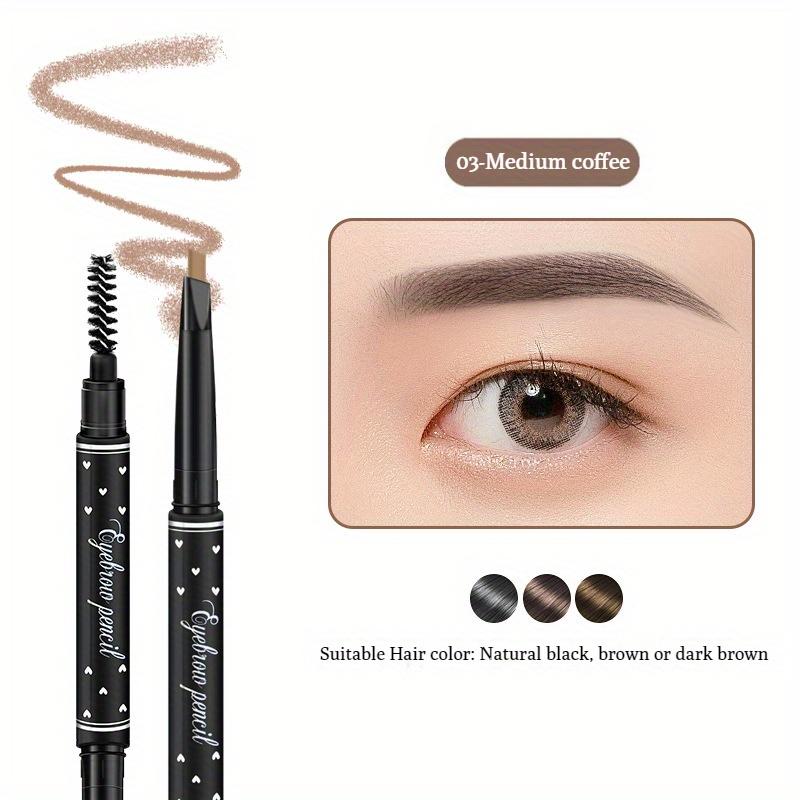 Heart-shaped Dual-ended Waterproof Sweatproof Brow Pencil with Brush for Perfectly Defined Brows