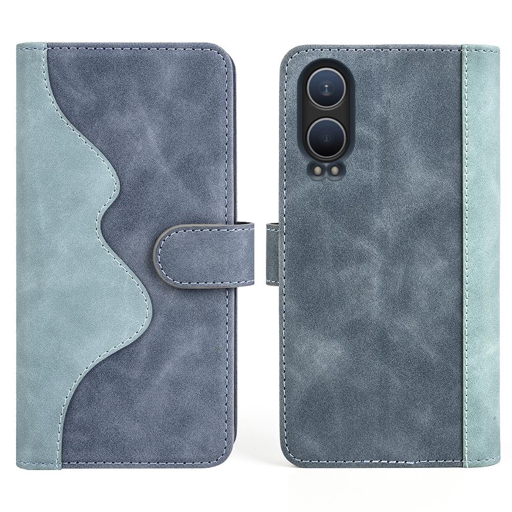 For OnePlus Nord CE4 Lite 5G/Oppo K12x 5G (China) Phone Case Splicing Color Leather Wallet Cover