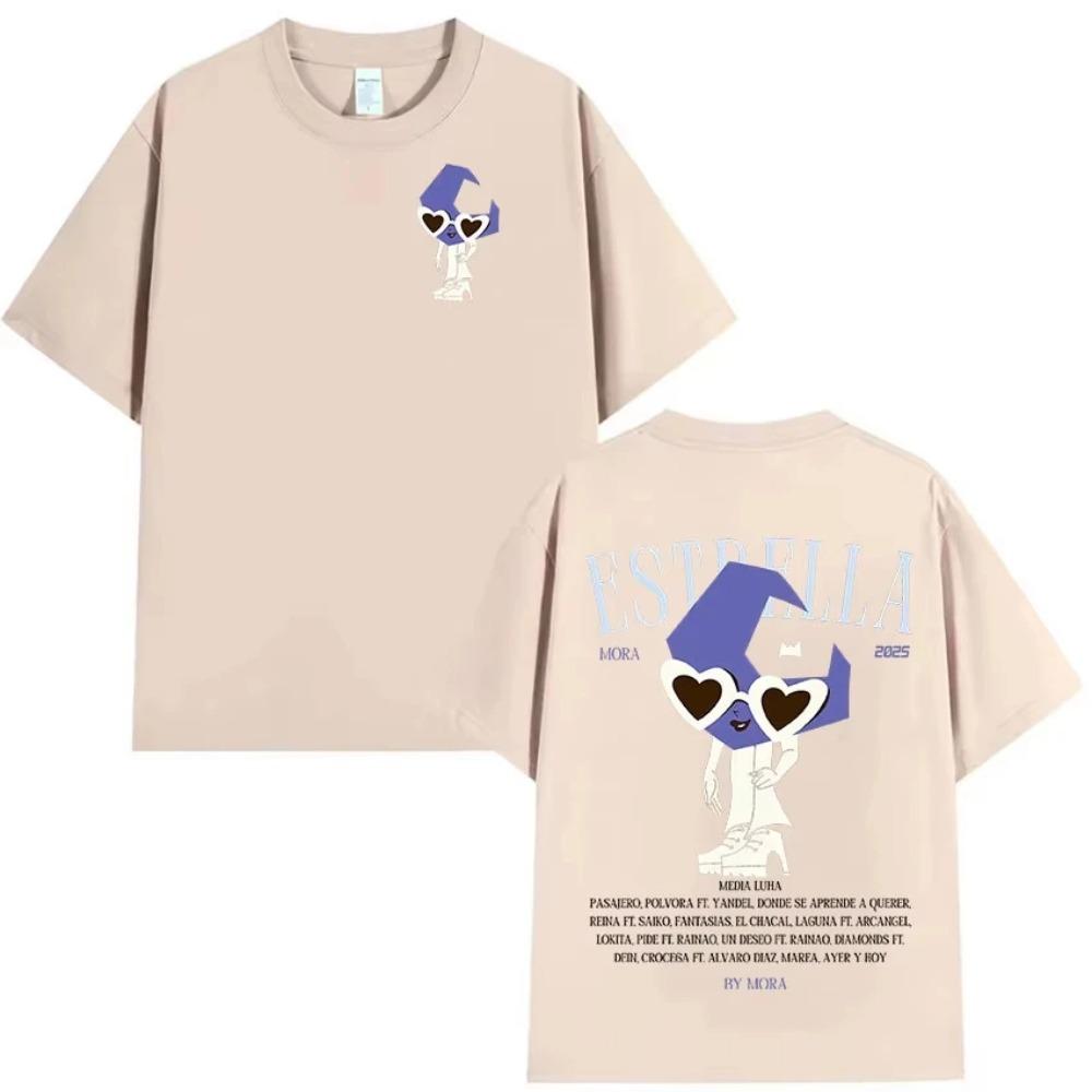 Rapper MORA Album 2025 Merch Graphic T Shirt Men's Clothing Casual Oversized T Shirts Unisex Fashion High Quality  T-shirt