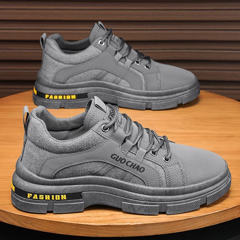Fashion Spring Autumn Style Anti Slip Wear-resistant Casual Board Shoes Simple Comfortable Daily Lightweight Fashionable Men's Shoes
