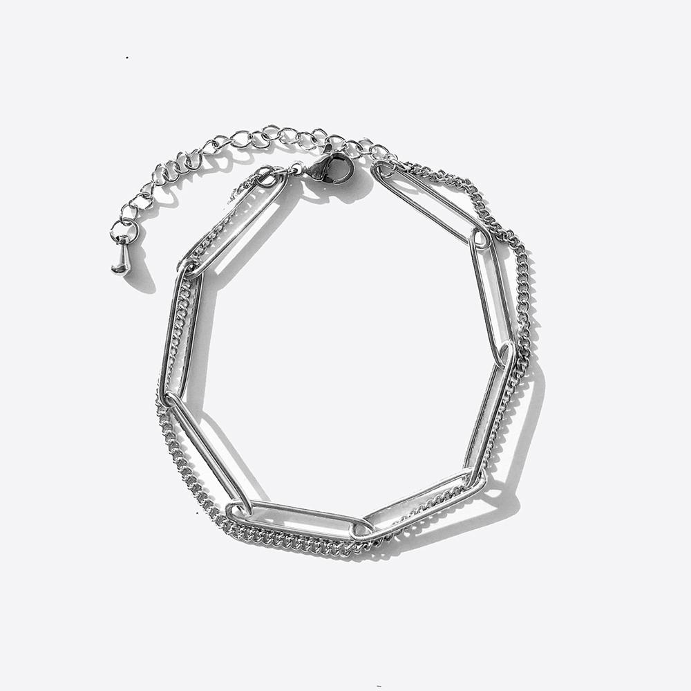 Rush Off Surgical Steel Too Moods Silver Chain Bracelet