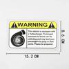 Autoaufkleber Lustiges Warnschild Turbo Boost Aufkleber PVC 15,2 cm × 8,6 cm