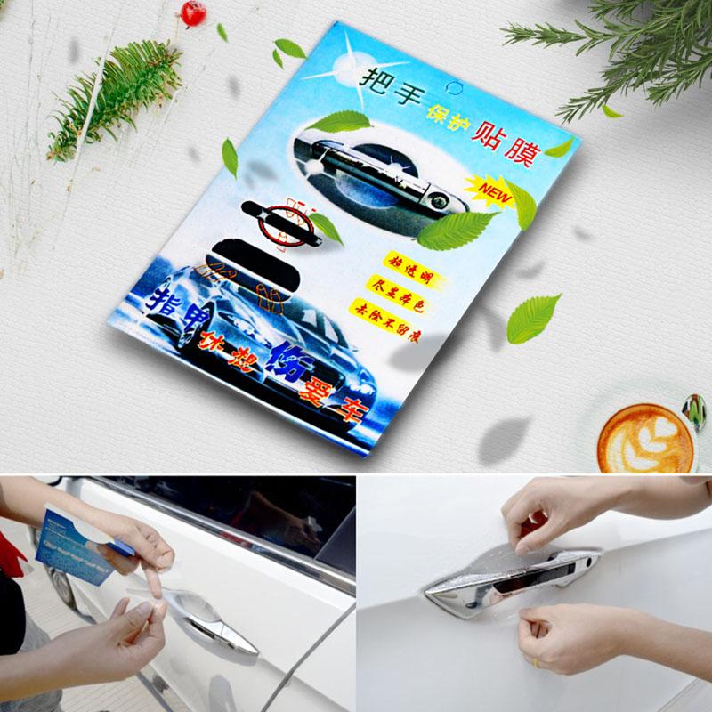 4/8Pcs Car Door Handle Protective Film Universal Transparent Car Door Handle Sticker Scratches Resistant Protection Film