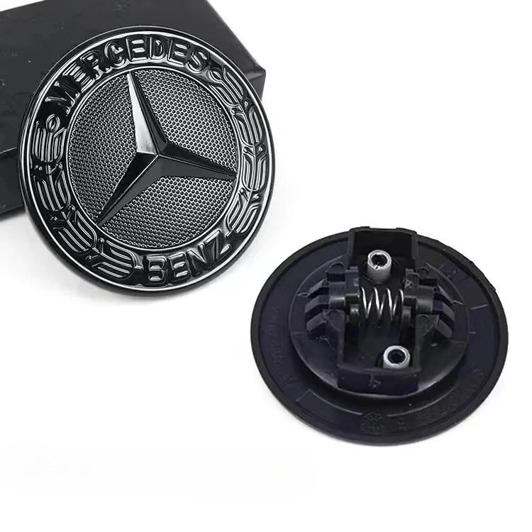 XCCWN1 For Mercedes Benz For Mercedes Benz W212 W213 W205 W177 W247 W176 CLS CLA CLK CLG GLS Car Metal Flat Hood Emblem Front Badge Log