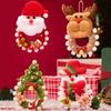 Christmas Pipe Cleaners Set 3D Felt Hanging Charms Christmas Tree Santa Clause Cute Hanging Ornaments for Tree Decorations