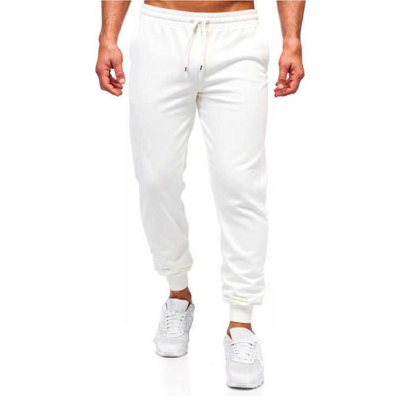 Spring and Autumn New Men's Solid Color Casual Sports Running Pants Tether Elastic Waist Tights